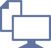 Symbolbild für einen Monitor und eine Dokumentenseite