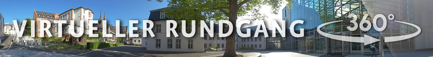 Außenansicht UB mit Link zum virtuellen Rundgang