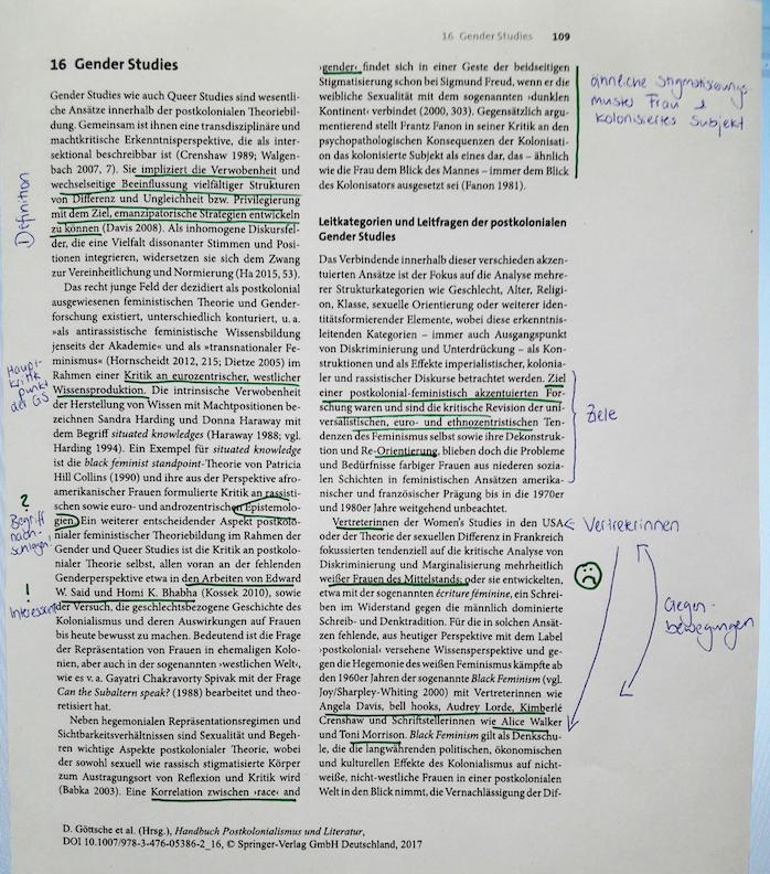 Text mit Symbolen und Fragen