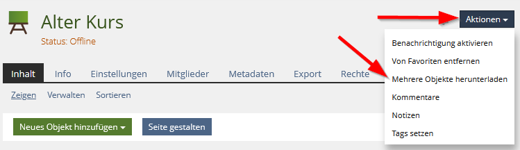 Mehrere Dateien herunterladen.