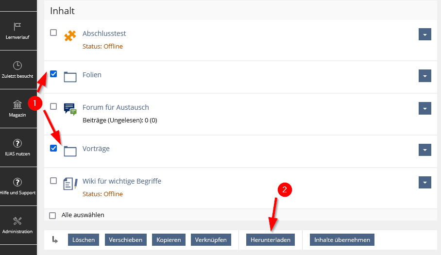Markieren und Herunterladen.