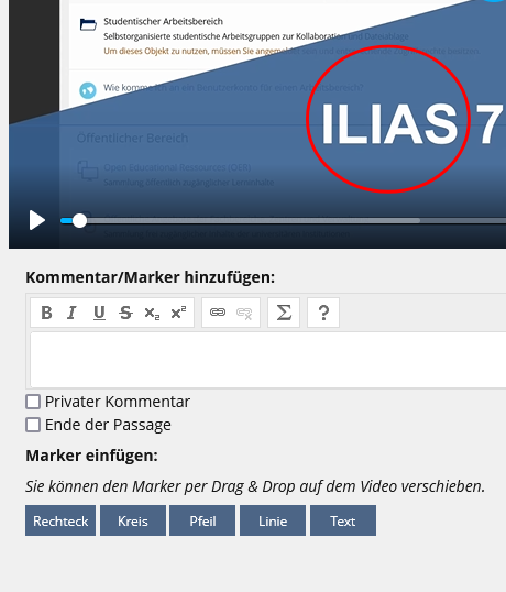 Screenshot Interaktives Video mit rotem Kreis