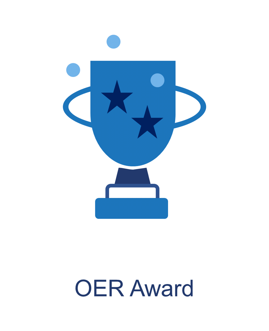 award cup, link to OER Award Info page
