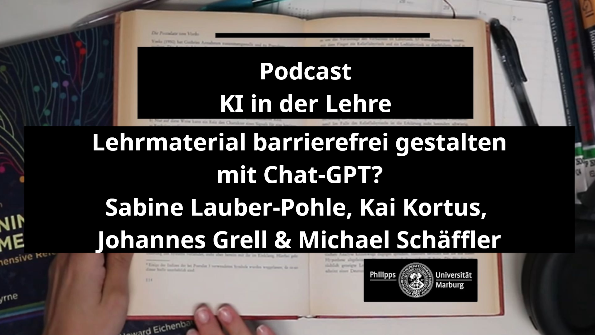 Thumbnail KI in der Lehre #12: Lehrmaterial barrierefrei gestalten mit Chat-GPT? Mit Sabine Lauber-Pohle, Kai Kortus, Johannes Grell und Michael Schäffler 