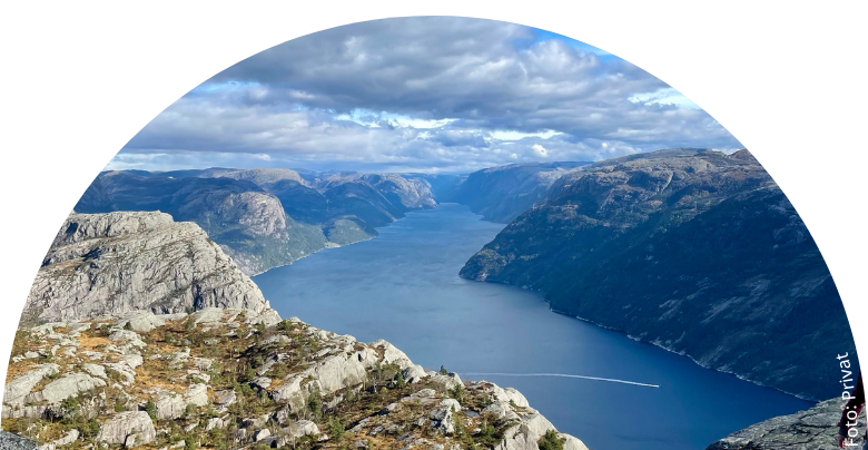 Blick vom Lysefjord in Norwegen
